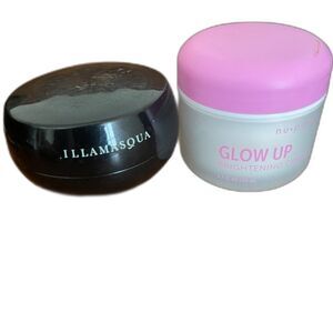 Lot 2 Illamasqua HYDRA VEIL Rehydrating Gel Primer & Glow Up Moisturizer 1oz New